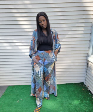 Kimono print set